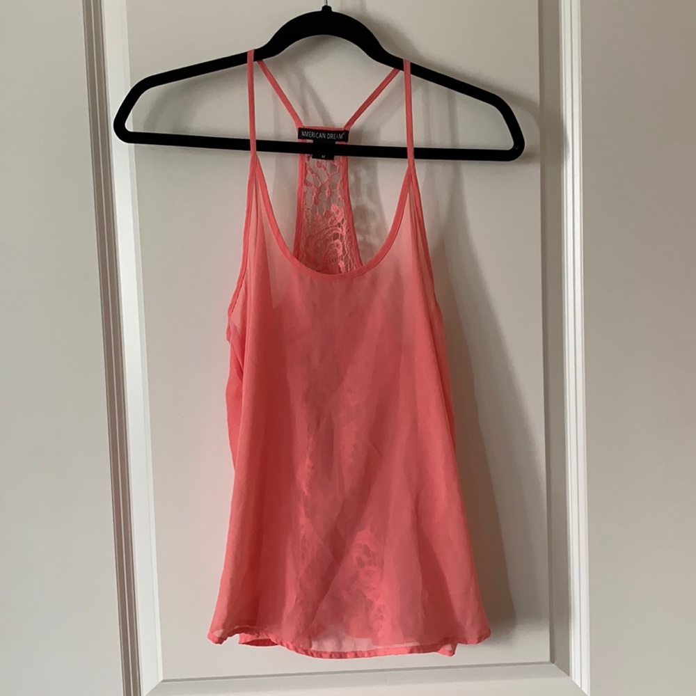 Lace sheer tank
